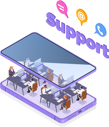 Team collaborating on administrative tasks