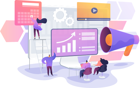 Virtual administrative assistant illustration