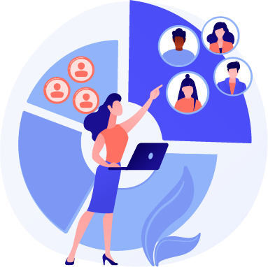 Virtual administrative assistant illustration