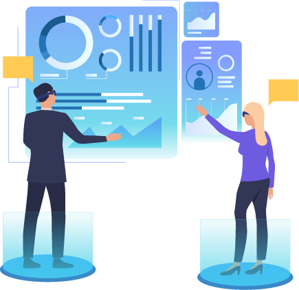 Virtual administrative assistant illustration