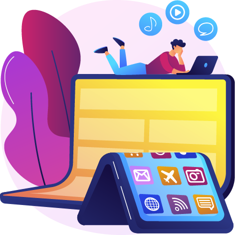 Virtual administrative assistant illustration